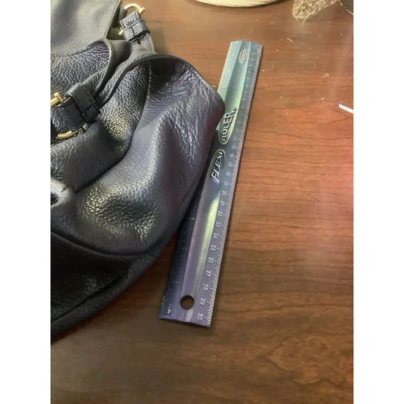 Draper James Navy Leather Tote Bag Very Beautiful Bag - Picture 9 of 11